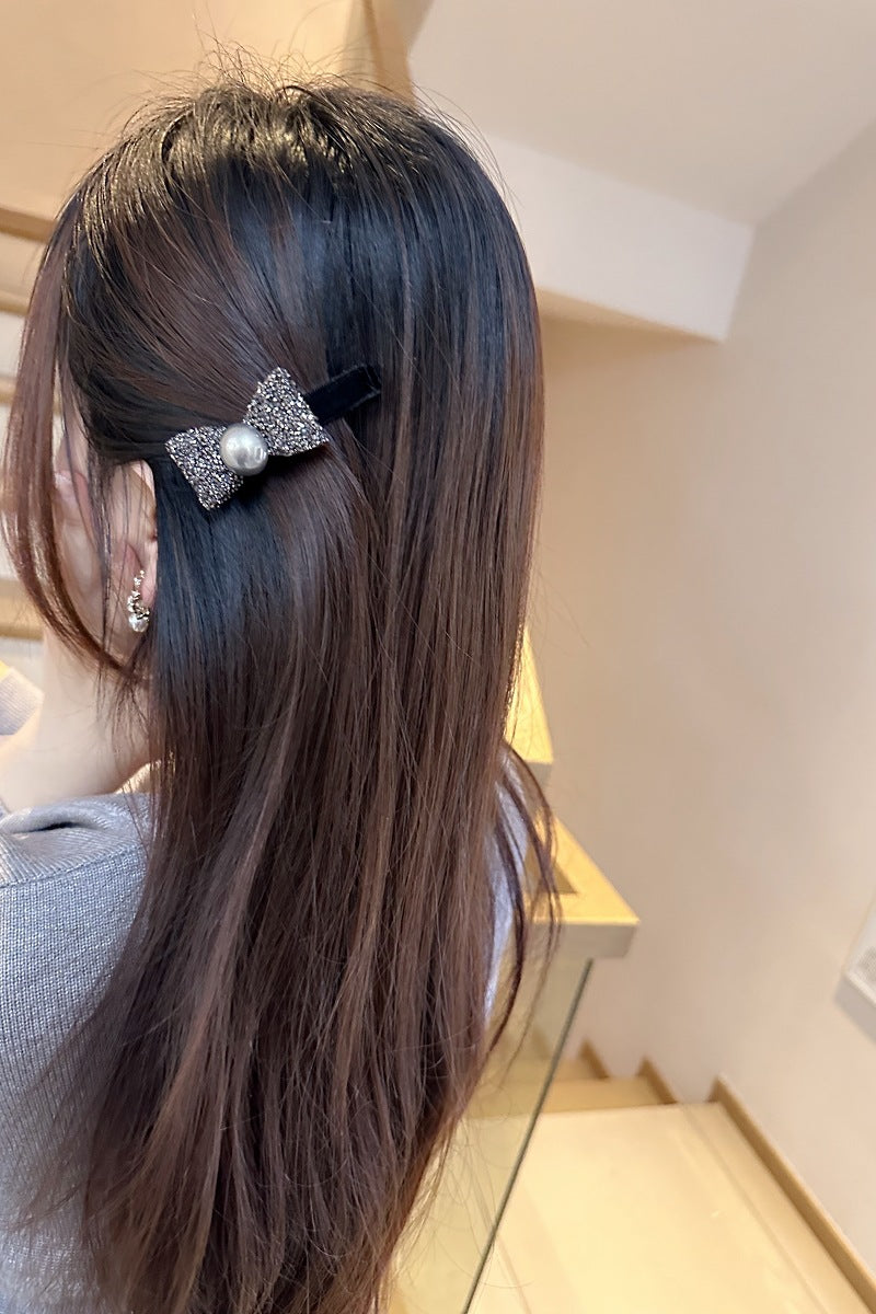 Women's Elegant Bow Knot Rhinestone Hair Clip