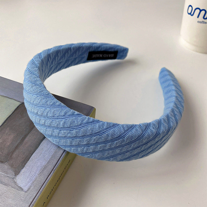 fashion plaid cloth handmade artificial pearls rhinestones hair band 1 piece