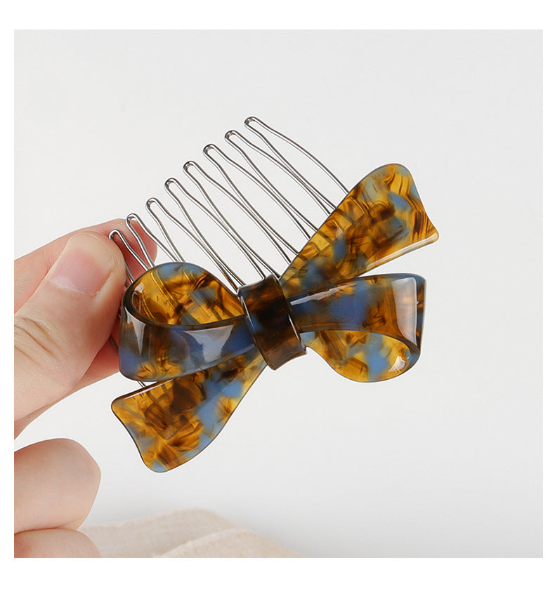 Women's IG Style Simple Style Bow Knot Leopard Alloy Insert comb