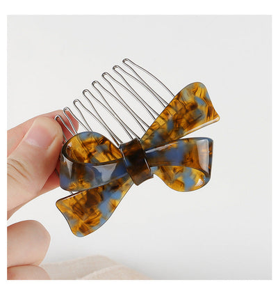 Women's IG Style Simple Style Bow Knot Leopard Alloy Insert comb