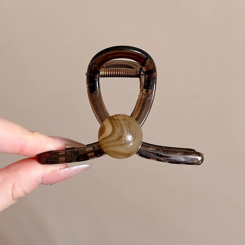 Cute love grab clip girl 2025 new popular high-end disc hair shark clip hairpin hair card headdress