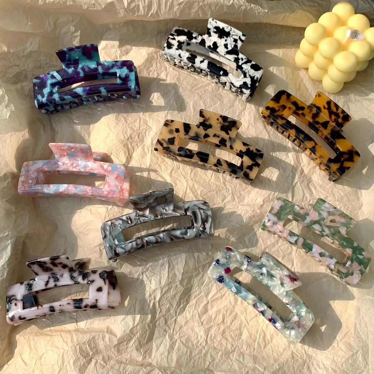 women's vintage style geometric acetic acid sheets hair claws