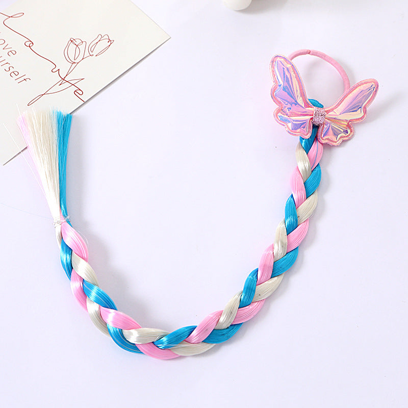 Girl'S Cute  Bow Knot Snowflake chemical fiber Inlay Rhinestones Hair Tie