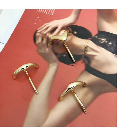 women's retro solid color alloy plating hair buckle