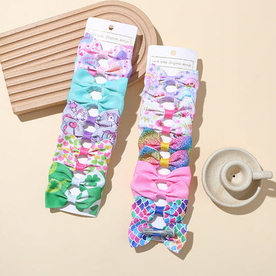 Girl'S Sweet Korean Style Bow Knot Polyester Hair Clip
