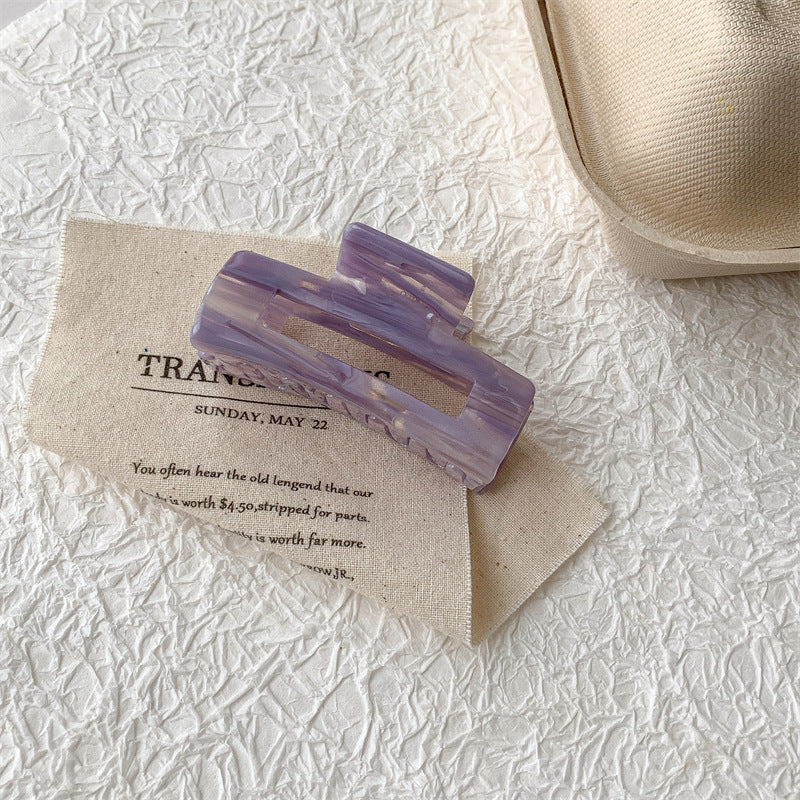 Women's Casual Simple Style Color Block Acetic acid sheets Hollow Out Hair Claws