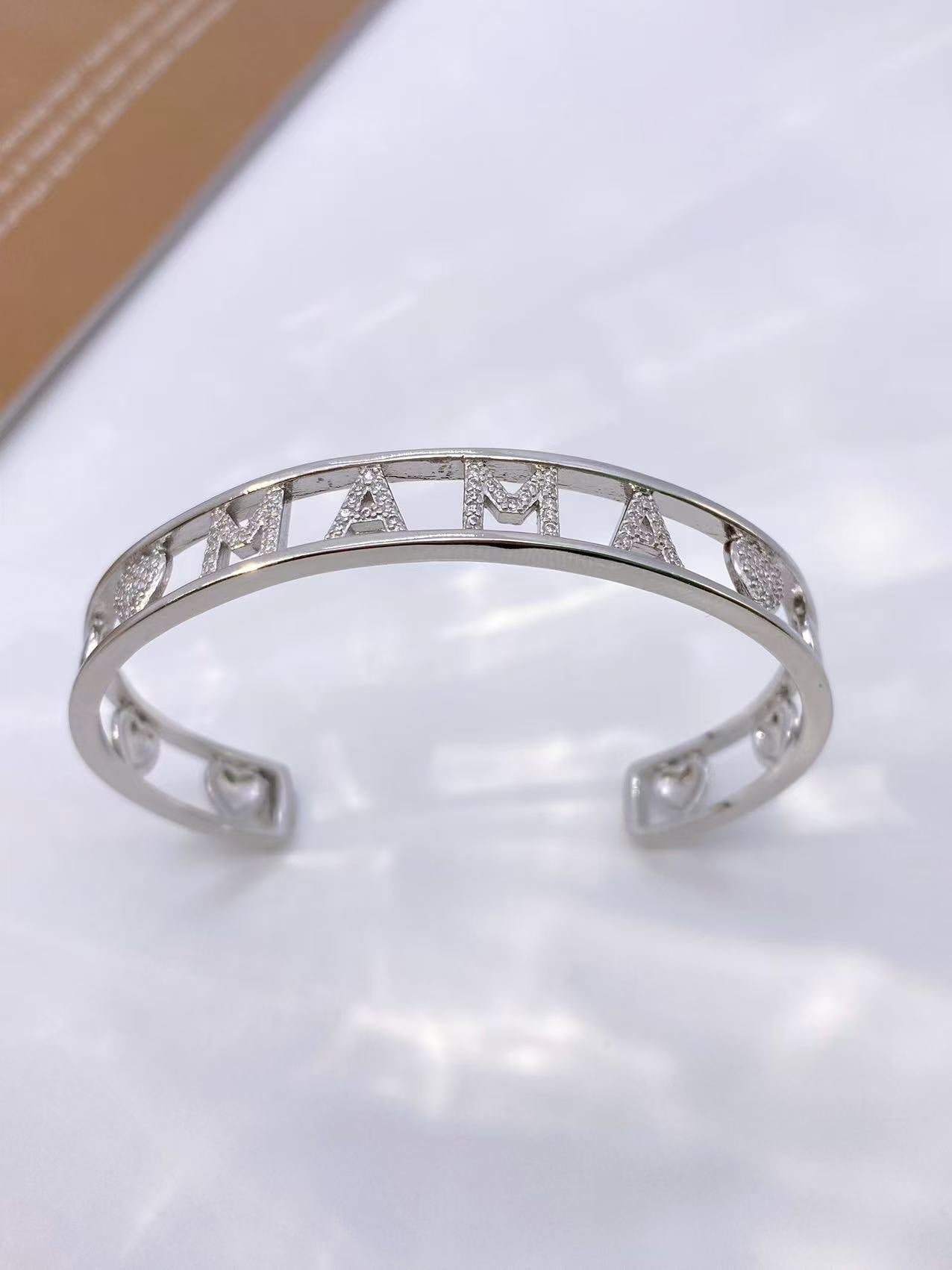 Jewelry Vintage Style Classic Style Letter Copper Zircon Mixed Metal Plating Bangle
