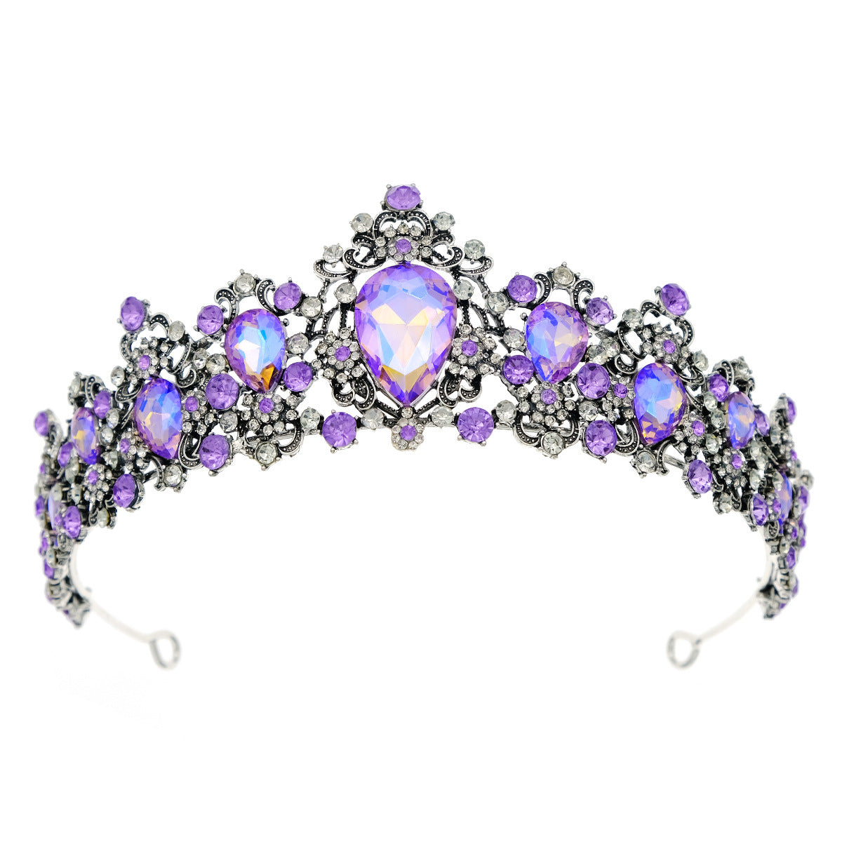 elegant retro crown alloy diamond crown