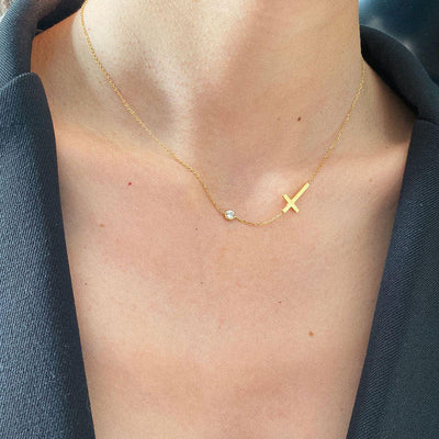 Jewelry Simple Style Cross Titanium Steel Plating Necklace