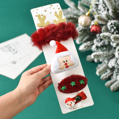 cute deer cloth hair clip 1 set