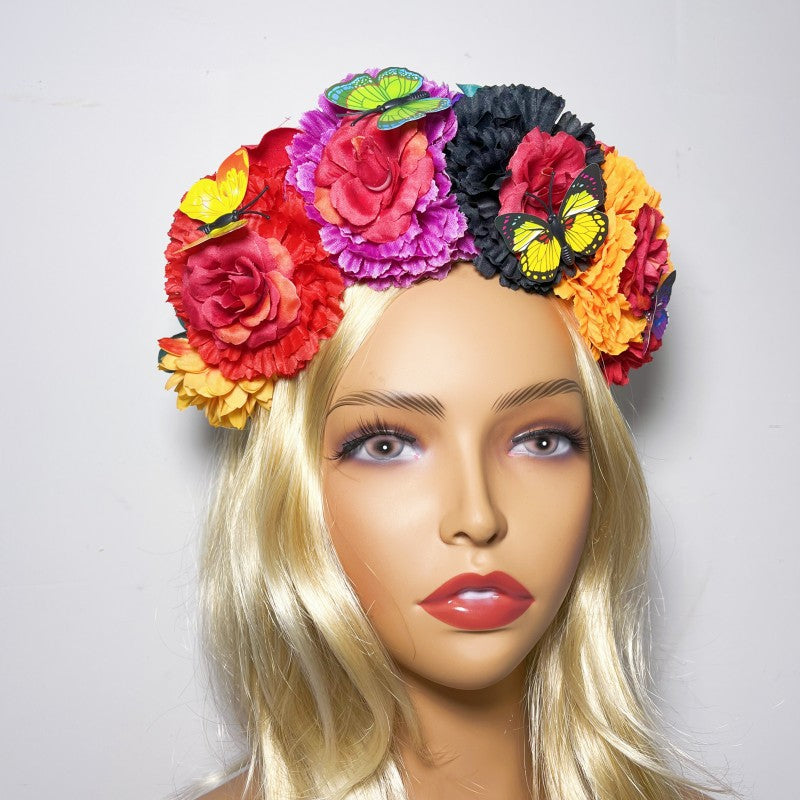 Women's Ethnic Style Flower Cloth Hair Band