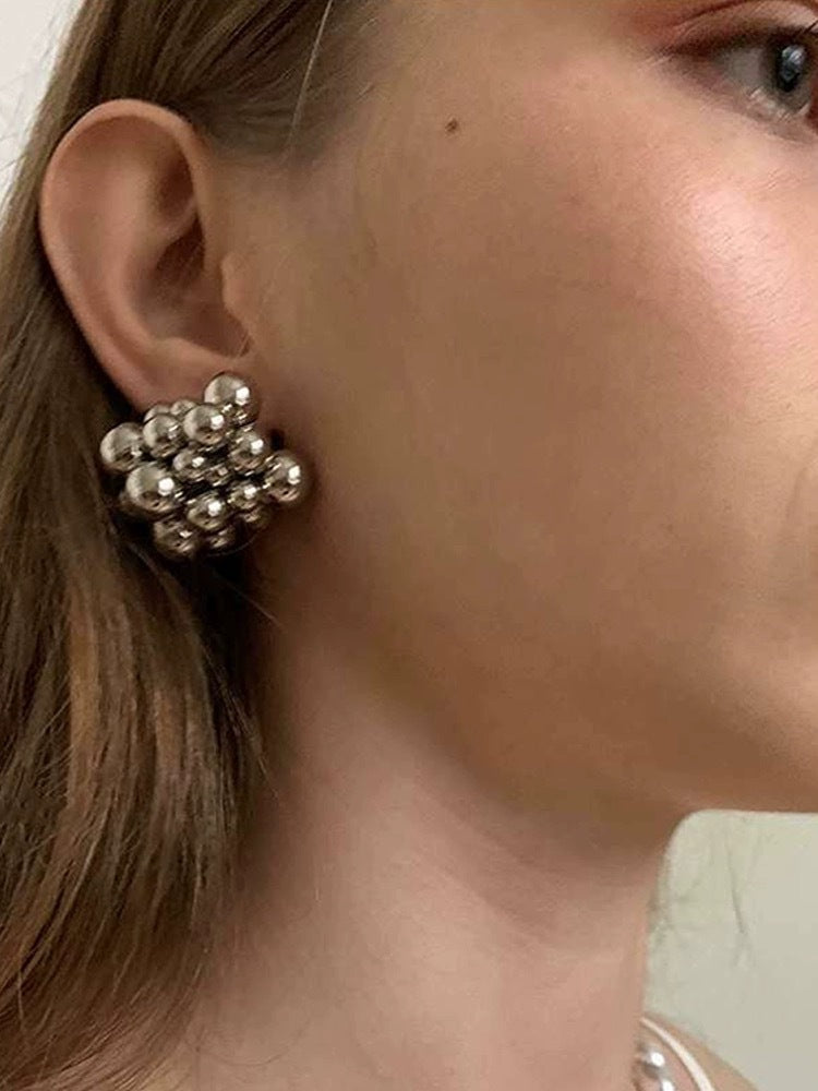 1 Pair Simple Style Classic Style Solid Color Plating Copper Ear Studs