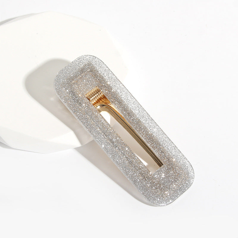 fashion geometric arylic stoving varnish hair clip 1 piece