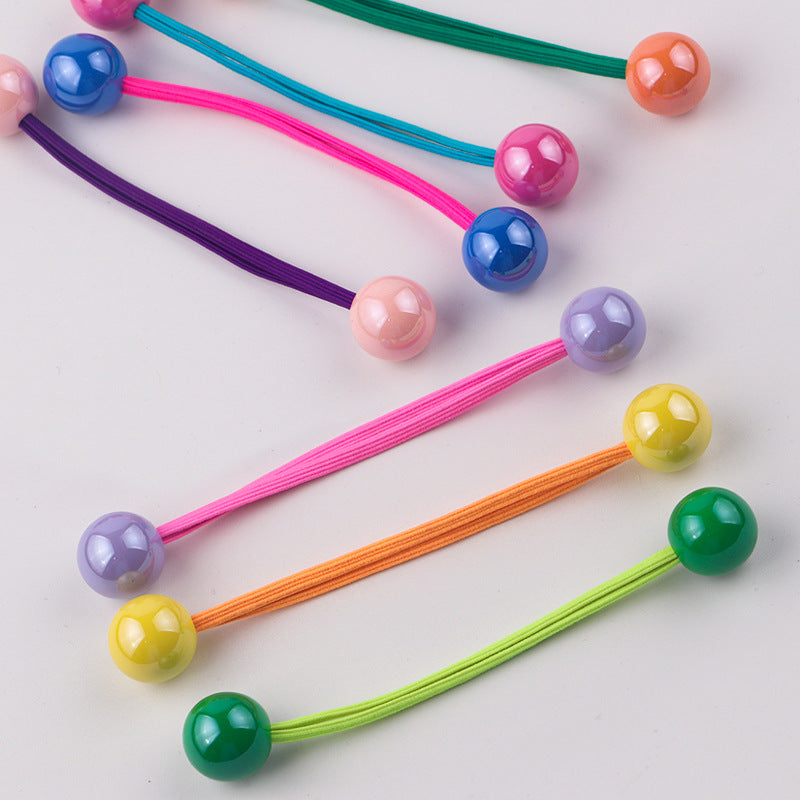 Kid'S Cute Simple Style Color Block Arylic Hair Tie