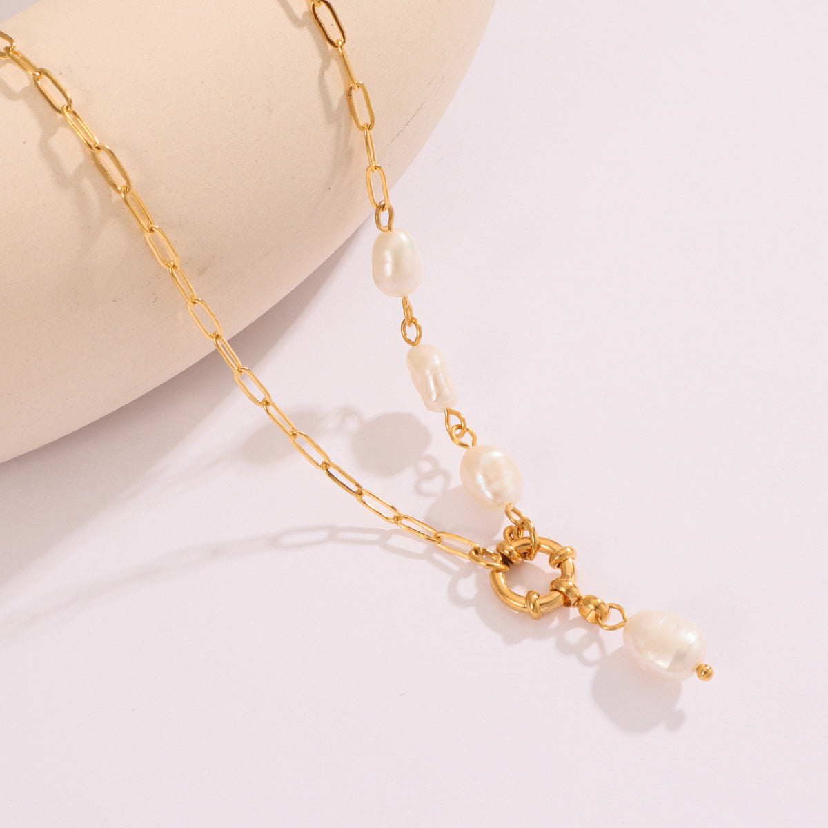 Jewelry Classic Style Geometric 316L Stainless Steel  Plating Pendant Necklace