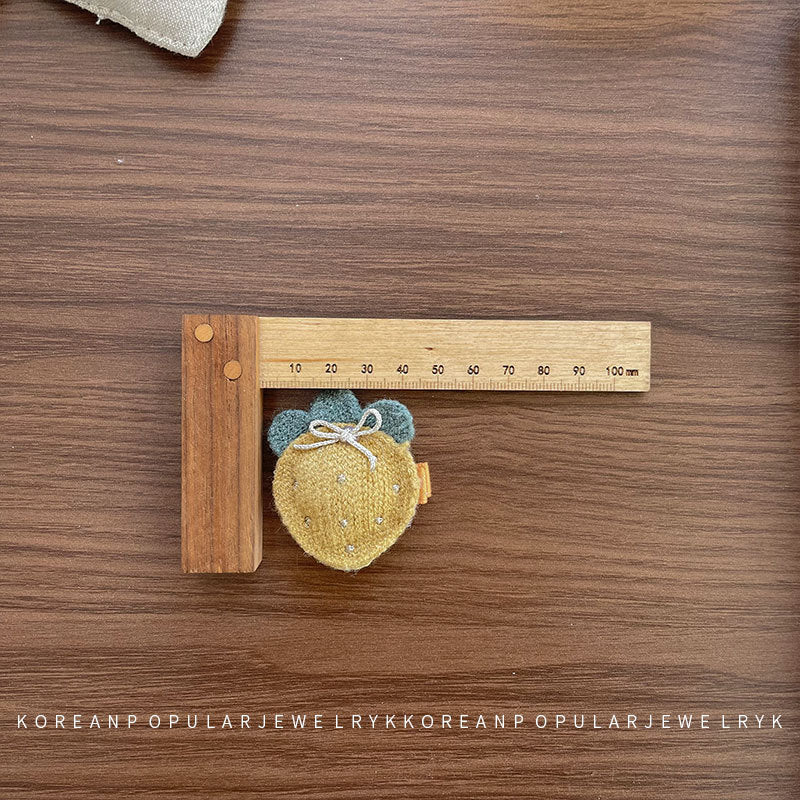 Sweet Girl'S Strawberry Cloth Hair Clip Hair Tie