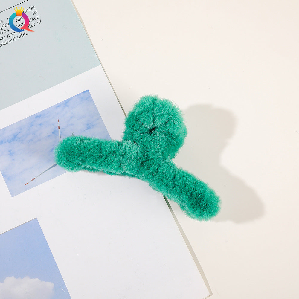 japanese style solid color plastic handmade hair claws 1 piece