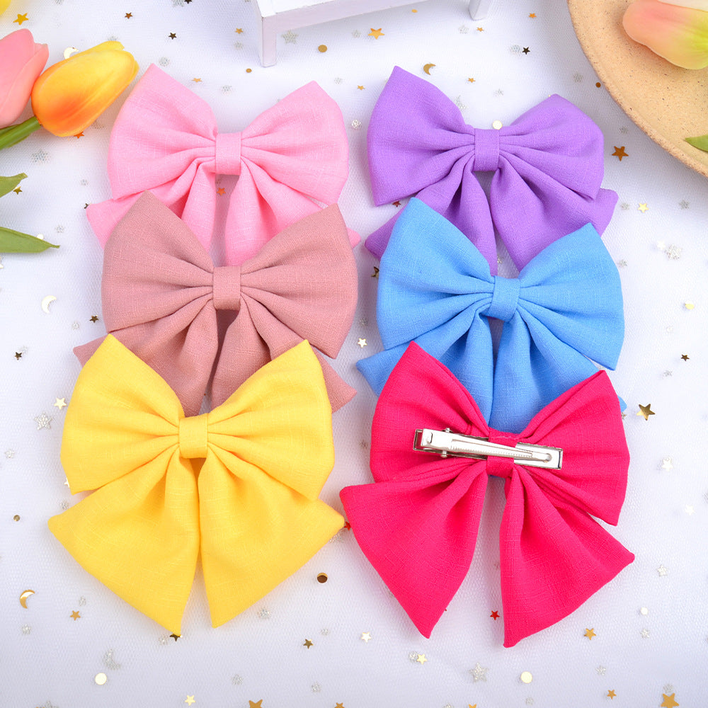 fashion bow knot ribbon hair clip 1 piece