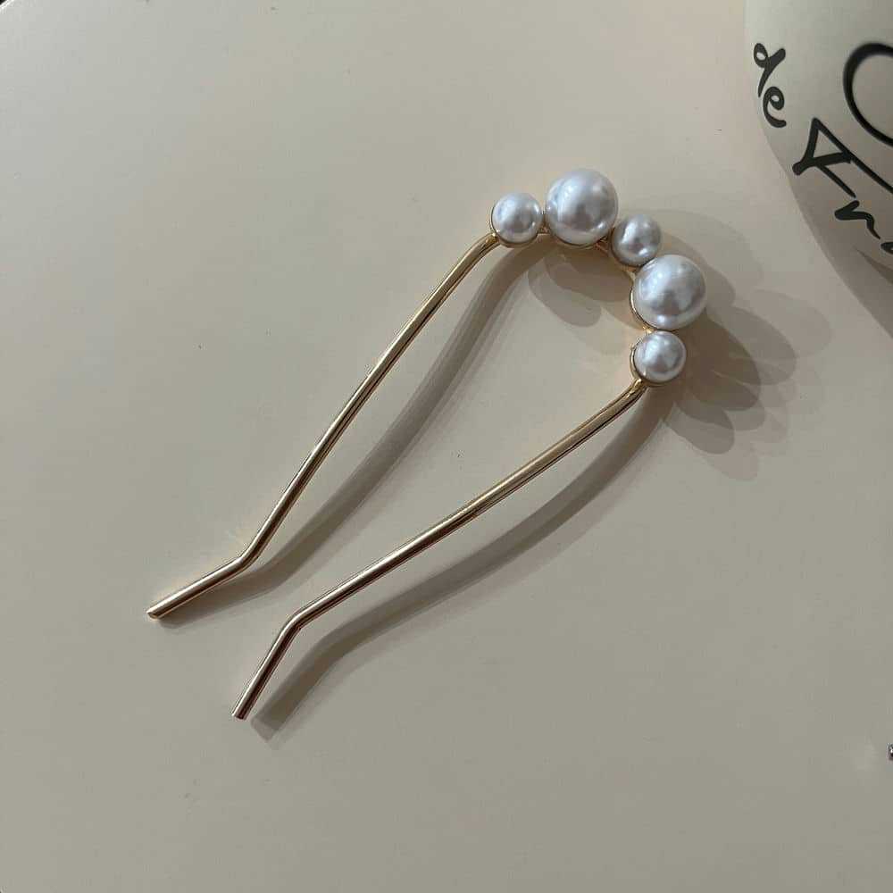 Women's Elegant U Shape Alloy Plating Hairpin