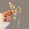 women's lady flower alloy inlay rhinestones hair claws