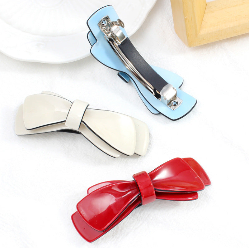 Women's Princess Sweet Bow Knot Arylic Hair Clip