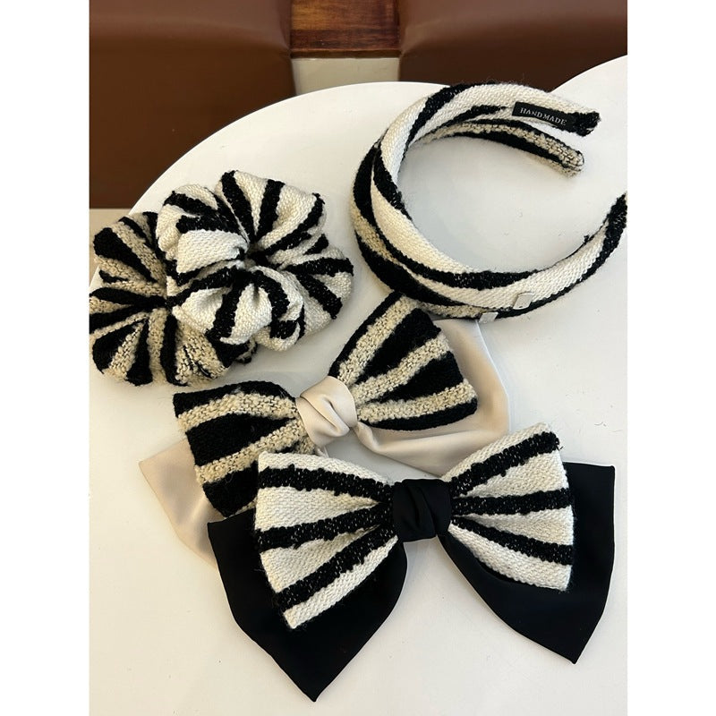 women's lady solid color yarn hair band