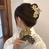 Women's Lady Floral Plastic Resin Stoving Varnish Hair Claws