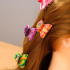 vacation color block arylic hair claws