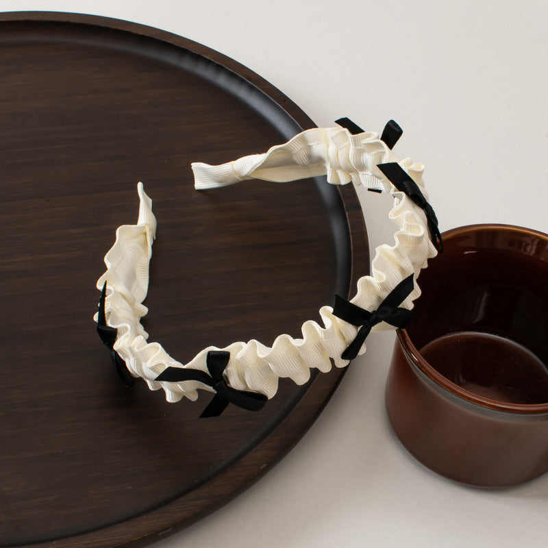 Women's Sweet Simple Style Bow Knot Cloth Pleated Hair Band