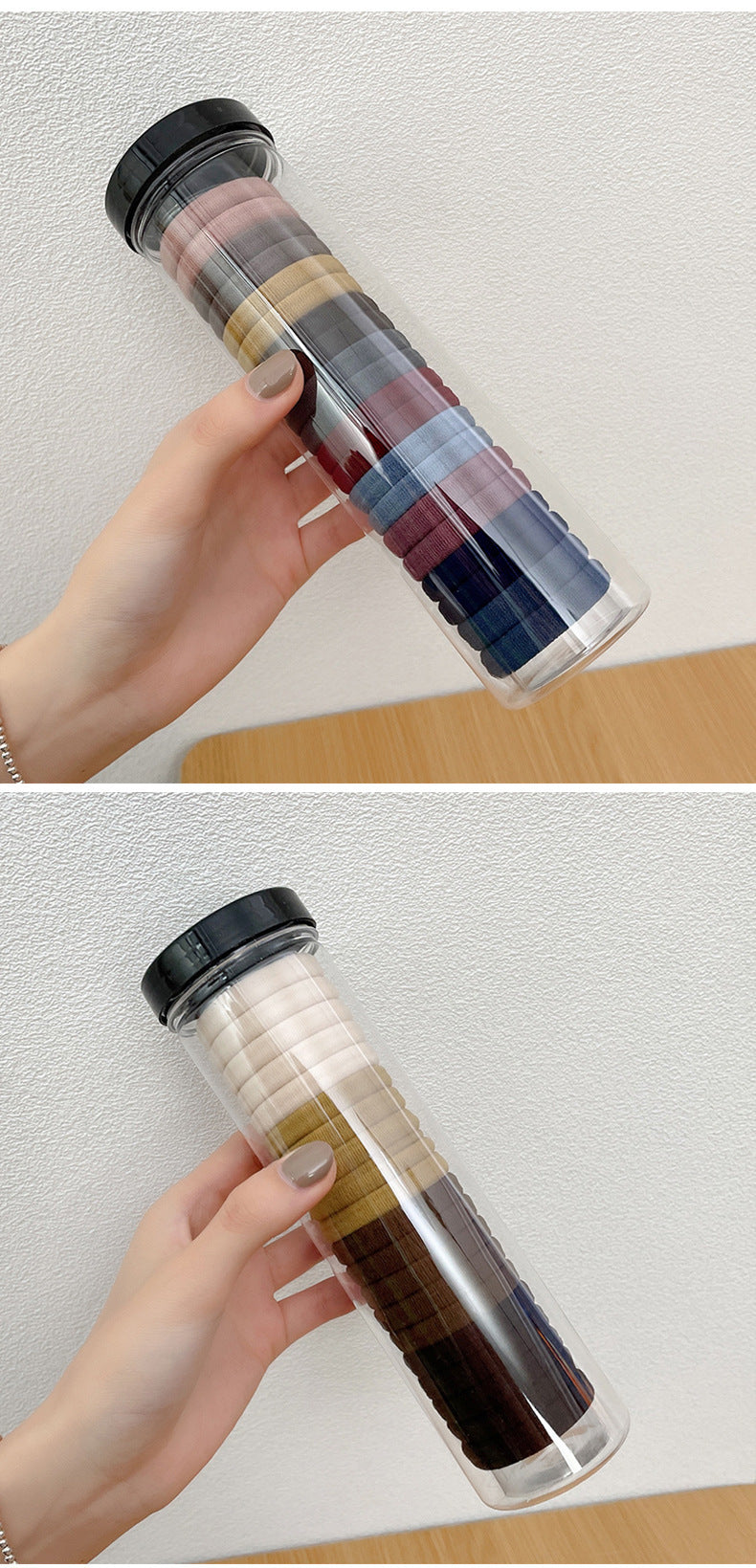 women's simple style multicolor nylon handmade hair tie