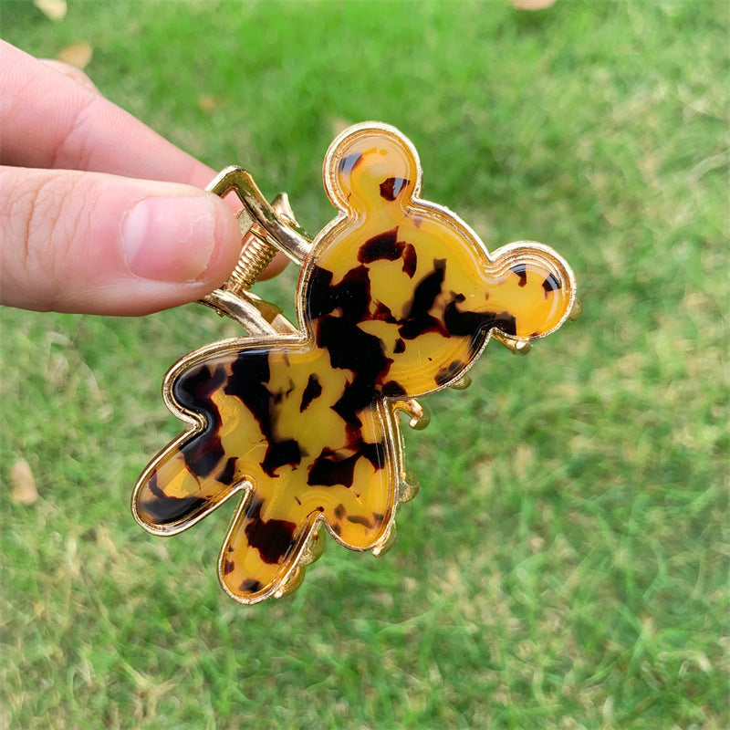 cute plaid bear leopard pvc alloy hair claws