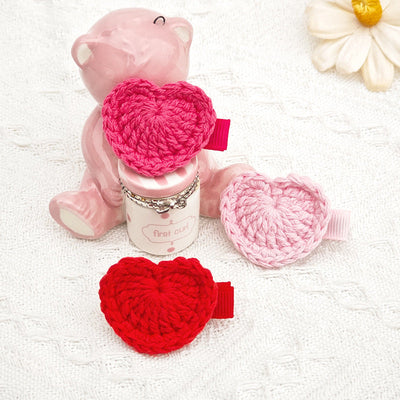 Girl'S Sweet Heart Shape Cloth Hair Band