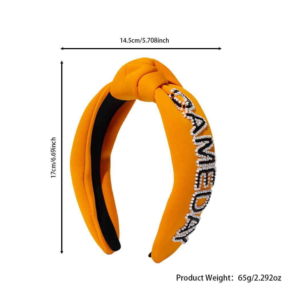 Women's Hip-Hop Retro Funny Letter Cloth Hair Band