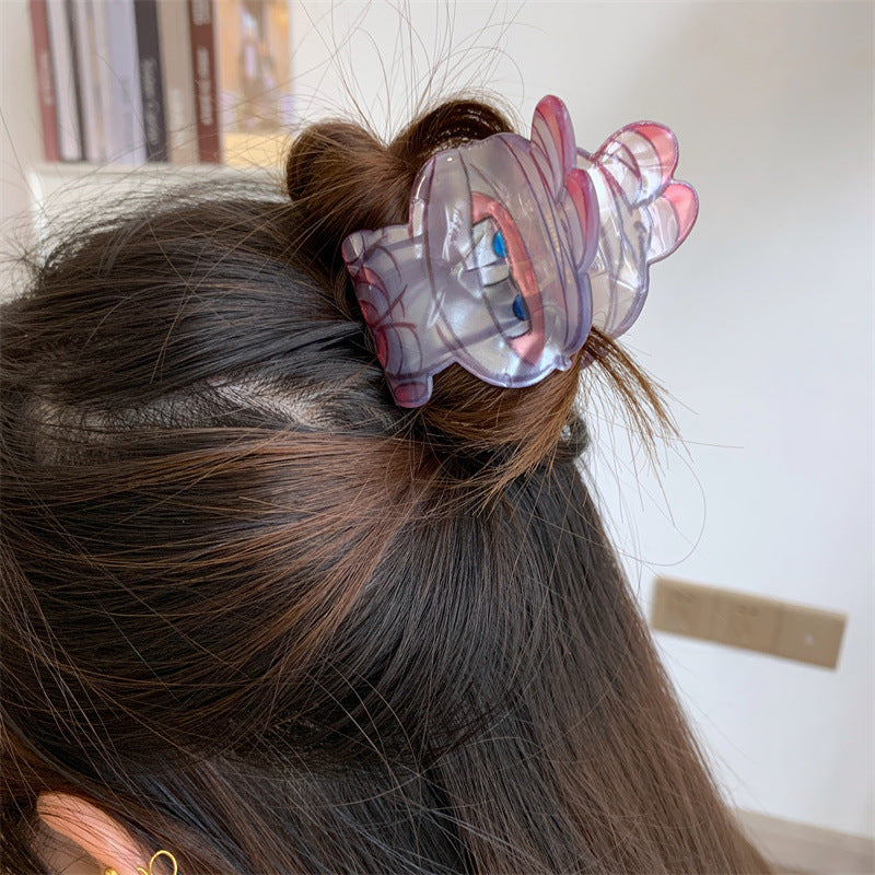 Halloween Little Ghost Acrylic Jaw Clip Niche Creative Design Small and Medium Hair Claw Shark Clip New Hair Accessories