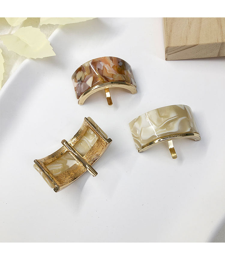 Women's Streetwear U Shape Acetic acid sheets Metal Hair Clip Hair hook