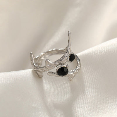 Jewelry Simple Style Commute Geometric 304 Stainless Steel Plating Open Rings