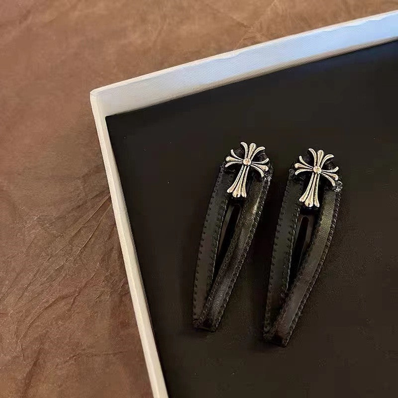 Women's Punk Cross Metal Hair Clip