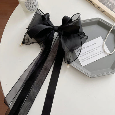 sweet solid color cloth bowknot hair clip