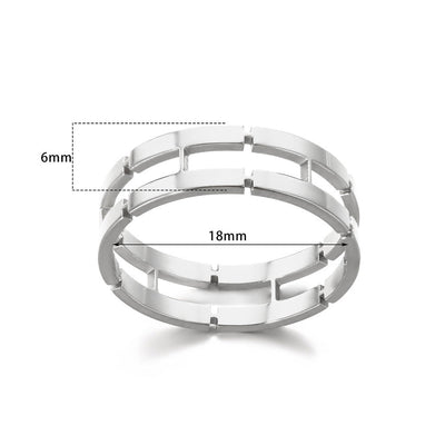 Jewelry Simple Style Commute Geometric 304 Stainless Steel 18K Gold Plated Rings