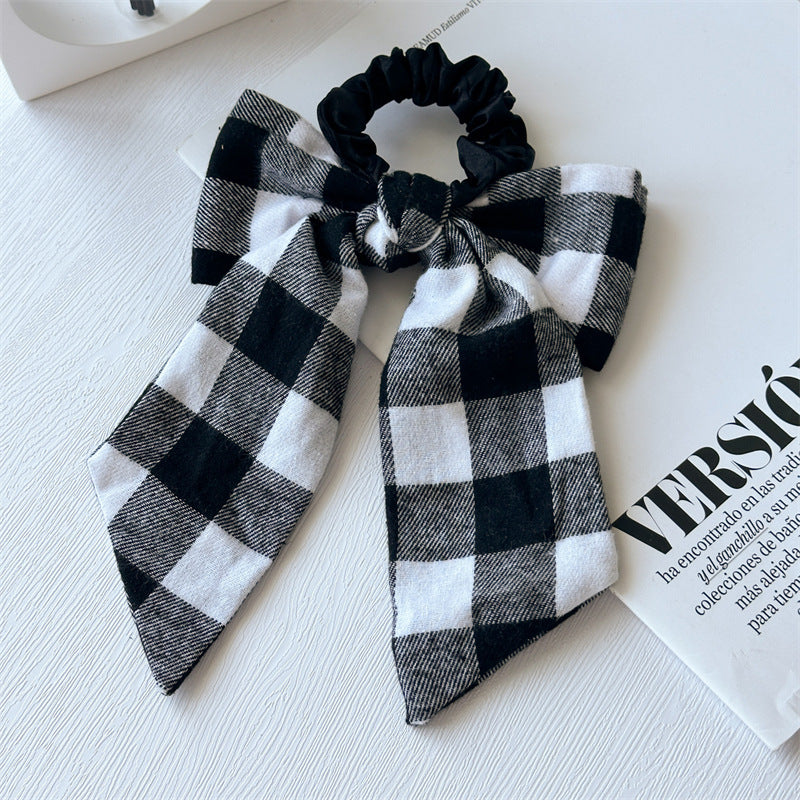 New Bow Long Ponytail Ribbon Large Intestine Hair Ring   Hot Sale Skull Hair Ring Hair Rope