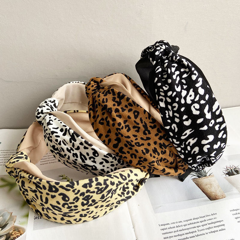 women's ig style retro leopard cloth hair band