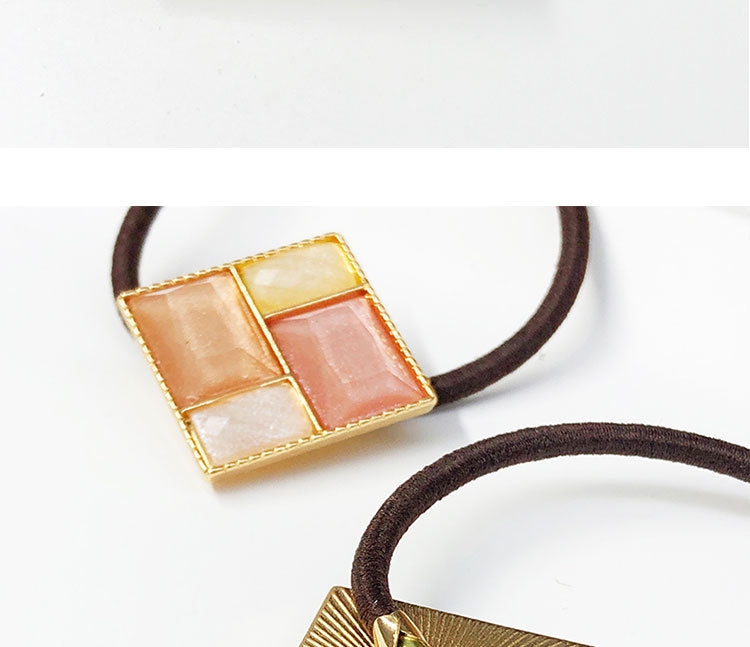 Women's Simple Style Geometric Alloy Resin Hair Tie