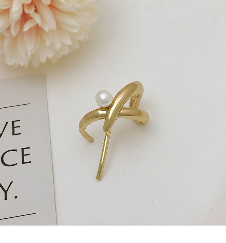 Women's Simple Style Solid Color Alloy Plating Pearl Hair Clip