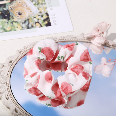 fashion floral fruit printing hair scrunchies