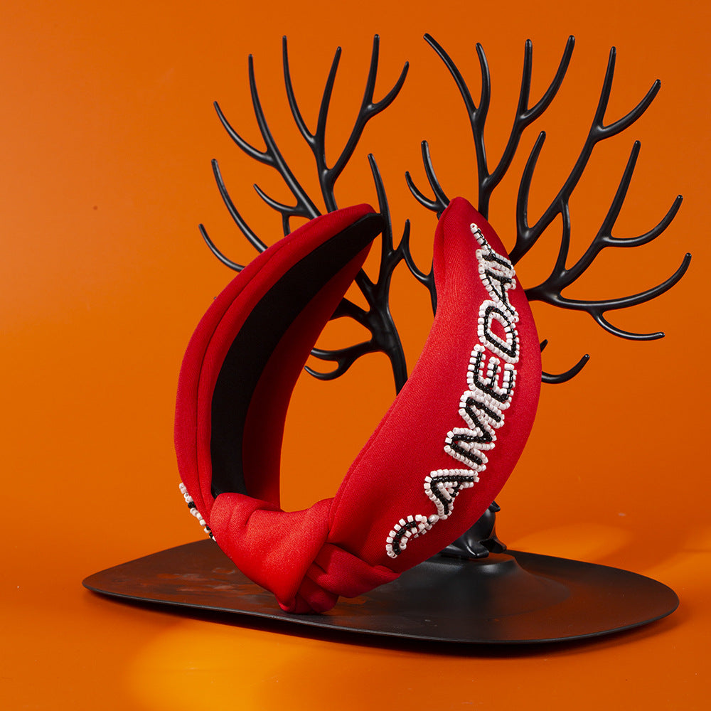 Women's Hip-Hop Retro Funny Letter Cloth Hair Band