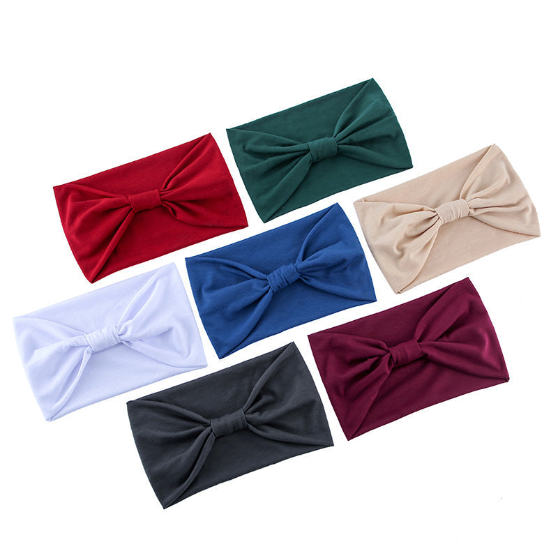 fashion plaid bow knot cloth pleated hair band 1 piece