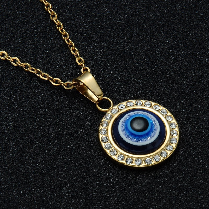 1 Piece Titanium Steel Devil's Eye Pendant