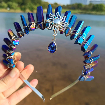 fashion geometric gem handmade plating hair band 1 piece