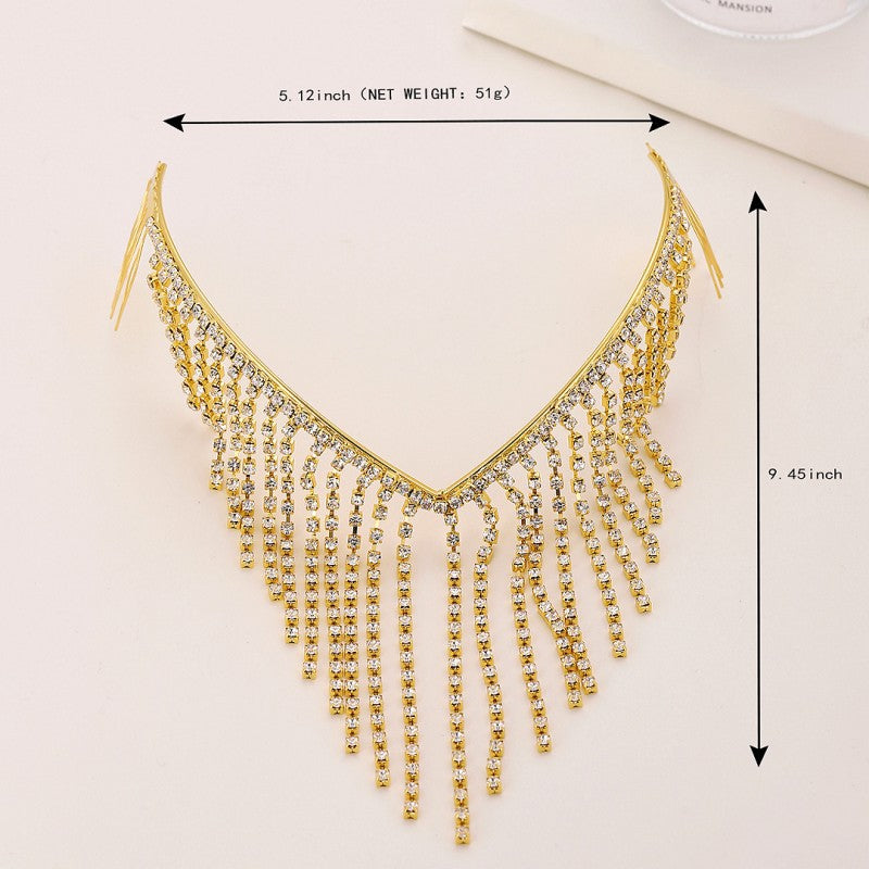 exaggerated geometric rhinestone plating rhinestones hair band 1 piece