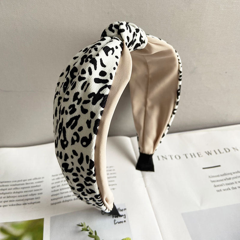 women's ig style retro leopard cloth hair band